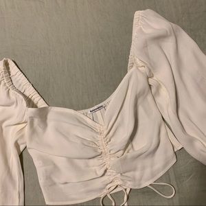 Reformation white sinch top